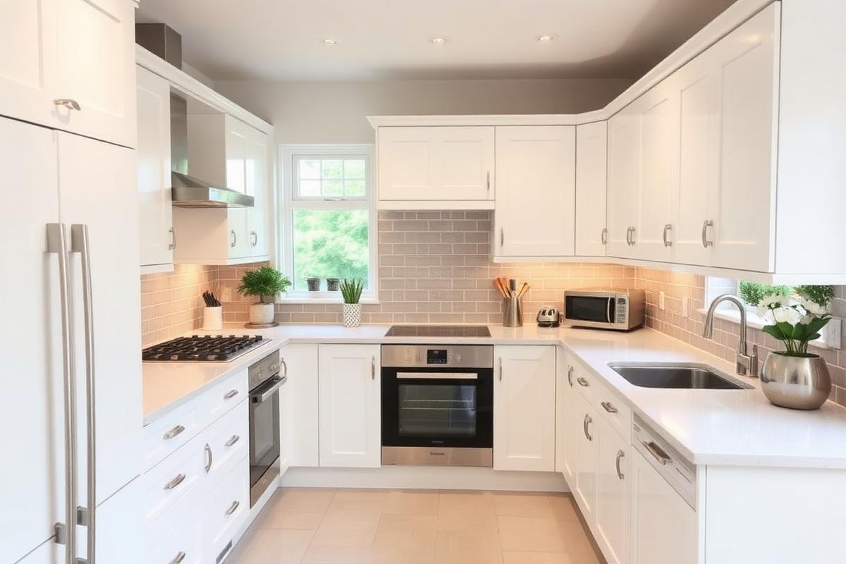 After — Oak kitchen refaced to white shaker